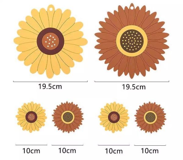 Sunflower Silicone Cup Mat Set (Mixed Sizes)