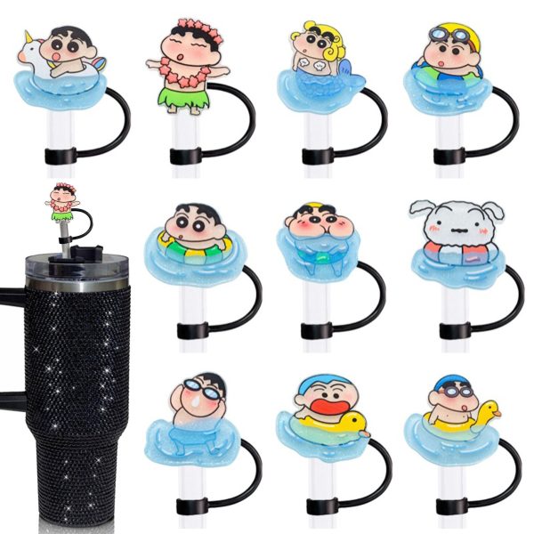 Crayon Shin-chan "Summer Vibes" Silicone Straw Toppers