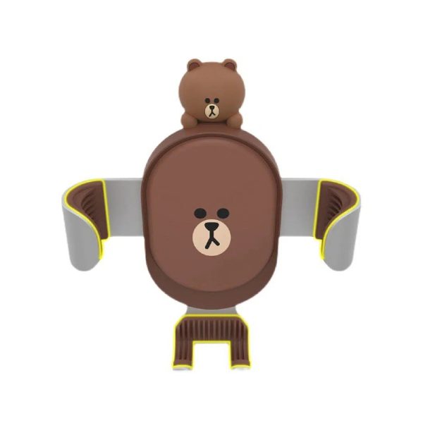 Line Friends Dual-Character Silicone Car Phone Holder Decor Kits