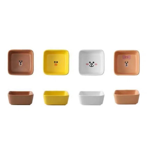 Line Friends Silicone Tableware Set | Cute Character Snack Dishes