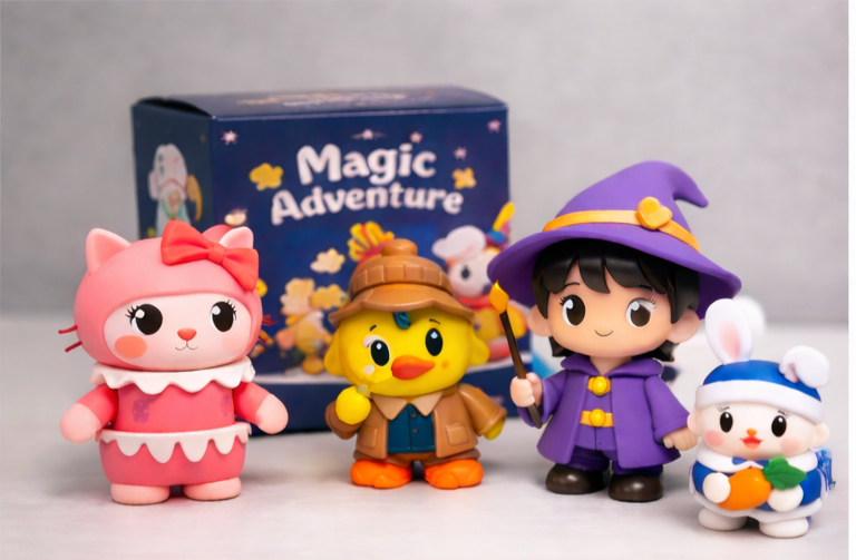 客製化矽膠 IP 塑像，用於授權商品