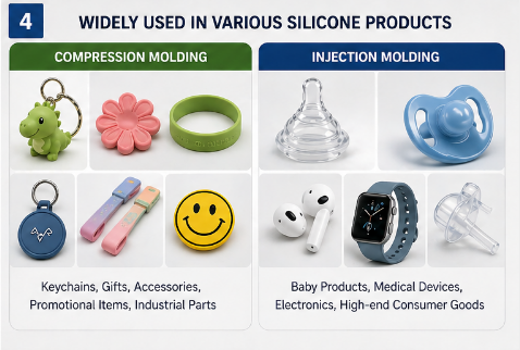 compression and injection molding silicone products applications
