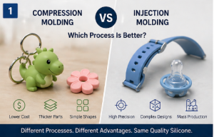 silicone compression molding vs injection molding comparison