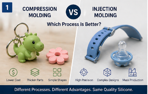 silicone compression molding vs injection molding comparison