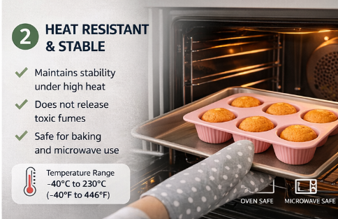 heat resistant silicone baking safe temperature usage