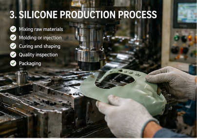 silicone manufacturing process molding factory production