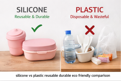 silicone vs plastic reusable durable eco friendly comparison