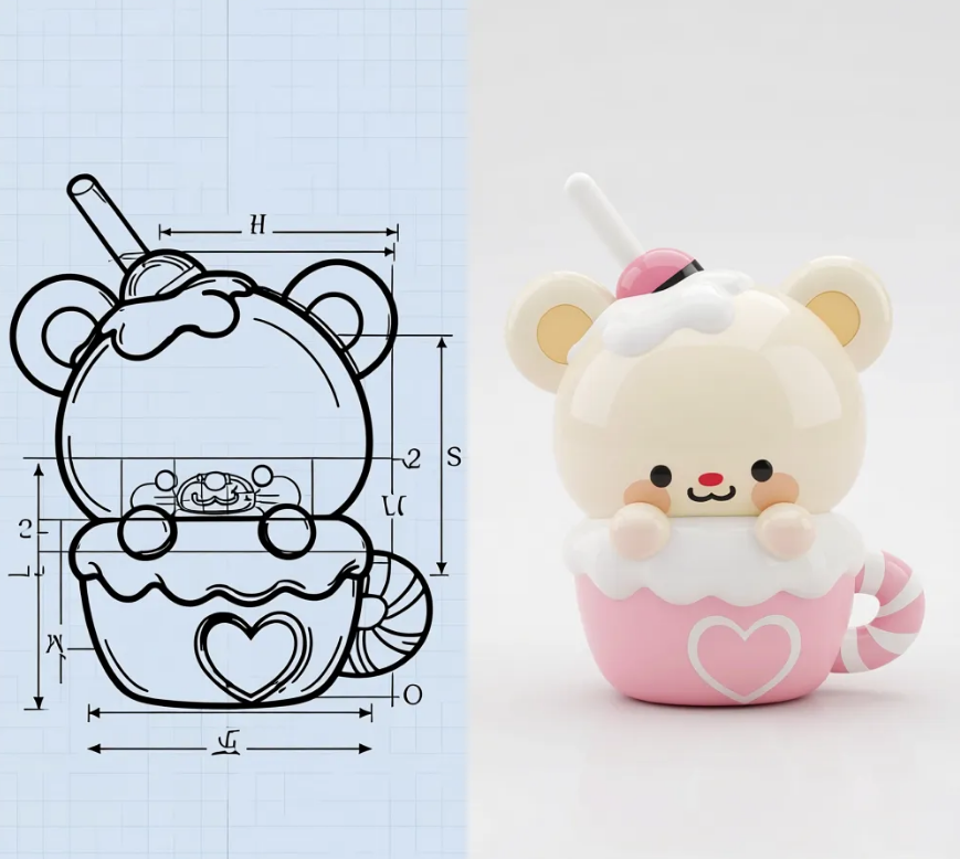 矽膠盲盒角色 3D 設計與原型