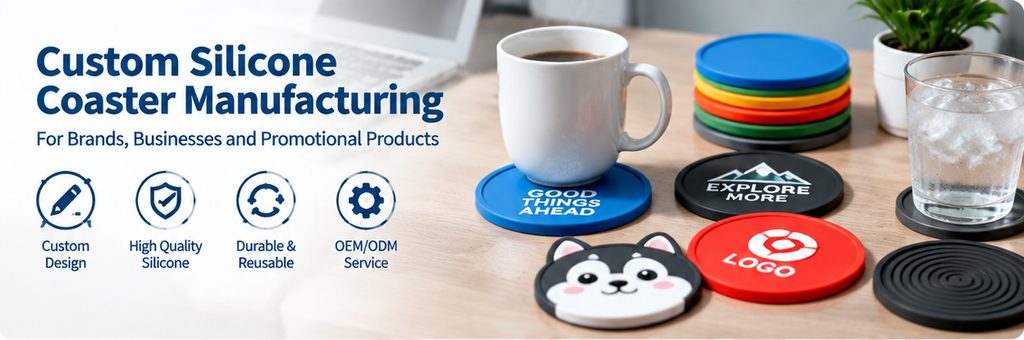 custom silicone coaster manufacturing for brands and OEM products