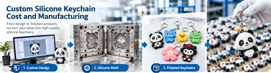 custom silicone keychain cost and OEM manufacturing process
