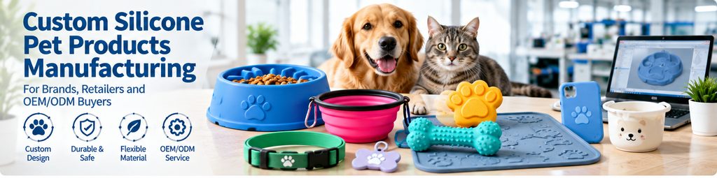custom silicone pet products manufacturing for brands and OEM buyers