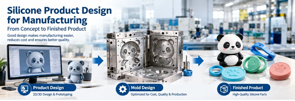 silicone product design for manufacturing from CAD concept to finished product