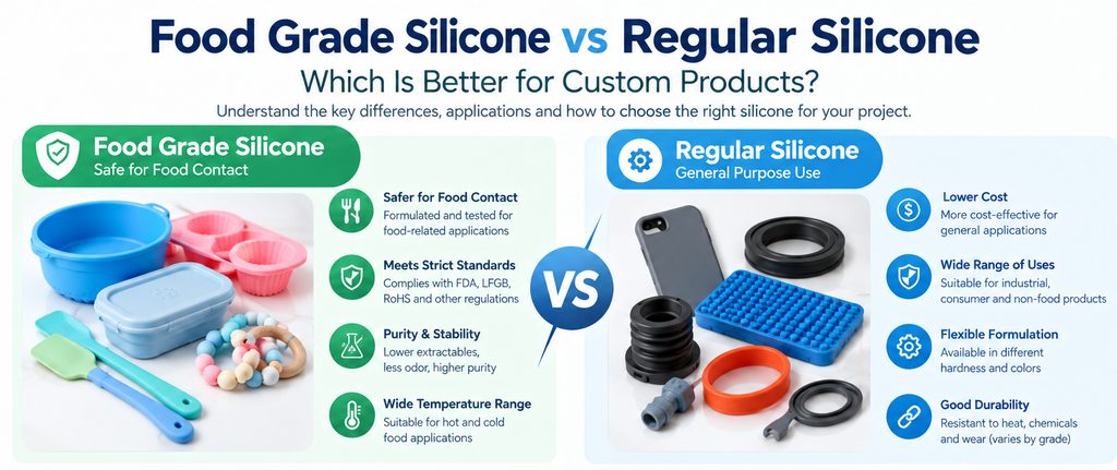 food grade silicone vs regular silicone for custom products