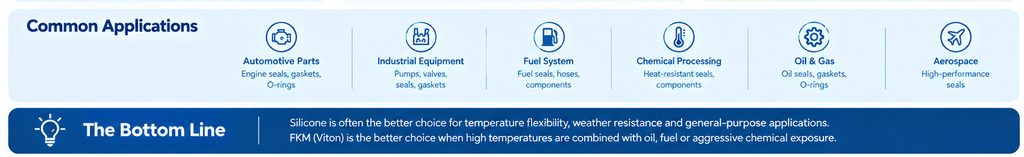 custom silicone and FKM seals for high-temperature OEM applications